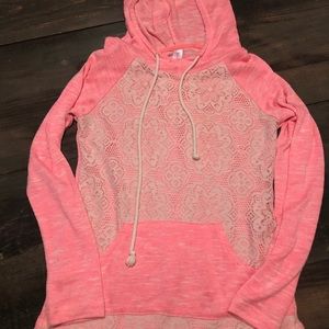 Pink with Lace Hoodie